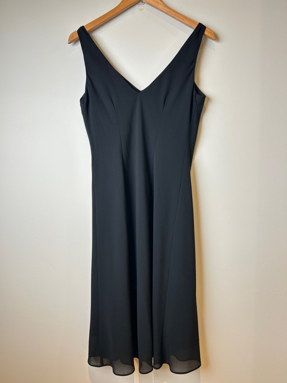 Vintage 90’s Deadstock NWTs Classic Black Slip Dress with Chain Strap Details - Picture 2 of 9